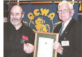W4NRO receives 60 year award from K5RJ