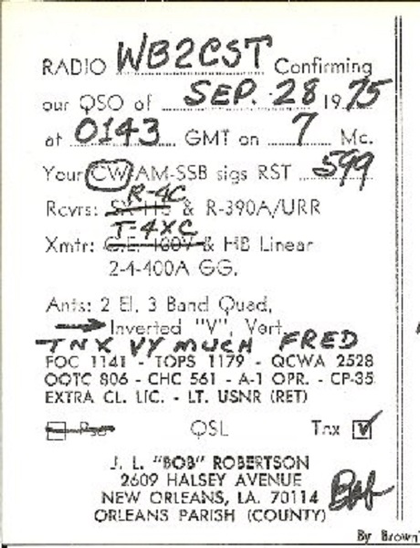 W5OB - John L. Robertson