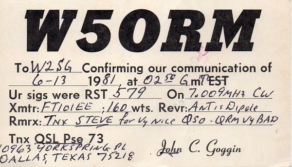 W5ORM - John C. Goggin