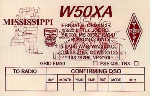 W5OXA - Ernest E. 'Ernie' Orman