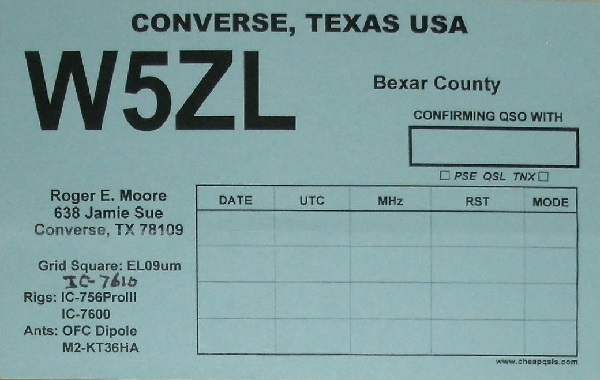 W5ZL - Roger E. Moore W5ZL - Roger E. Moore