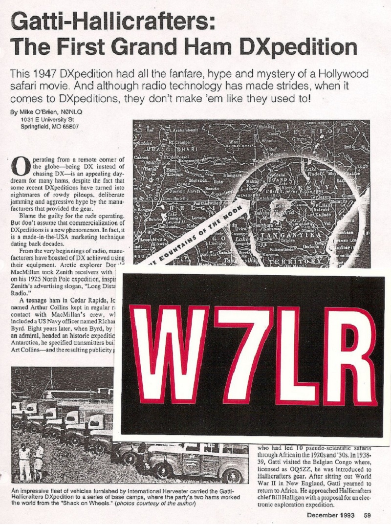 W7LR - Robert E. 'Bob' Leo W7LR - Robert E. 'Bob' Leo