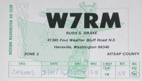 W7RM - Rush S. Drake W7RM - Rush S. Drake