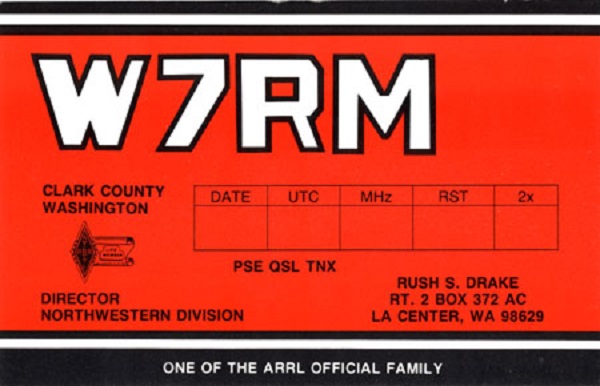 W7RM - Rush S. Drake W7RM - Rush S. Drake