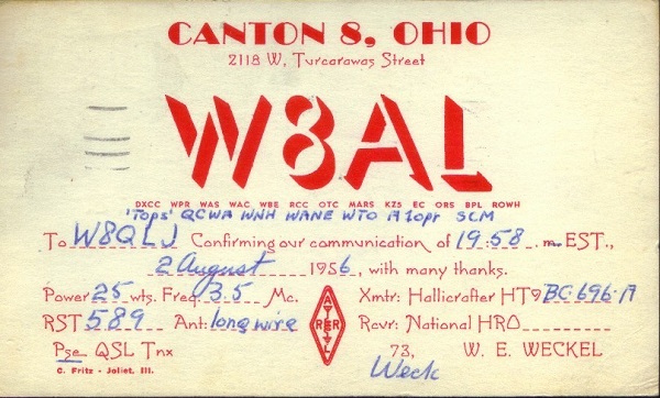W8AL - Wilson E. 'Weck' Weckel