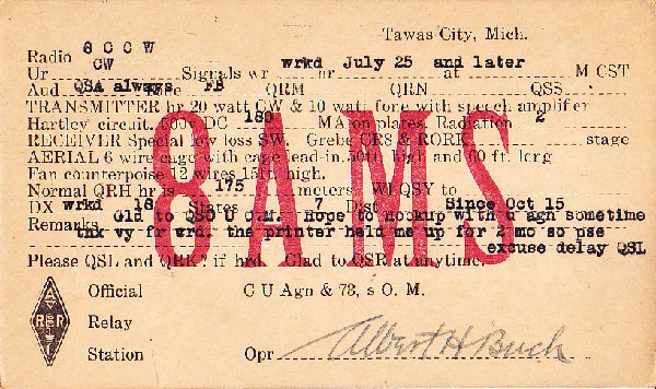 W8AMS - Albert H. Bush W8AMS - Albert H. Bush