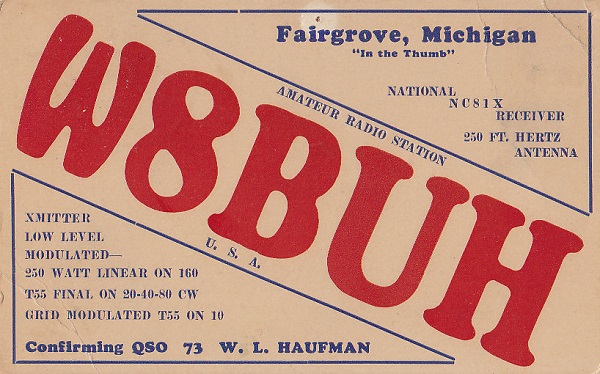 W8BUH - Willis L. 'Bill' Haufman W8BUH - Willis L. 'Bill' Haufman