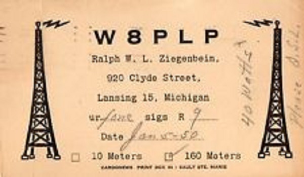 W8PLP - Ralph W. Ziegenbein W8PLP - Ralph W. Ziegenbein