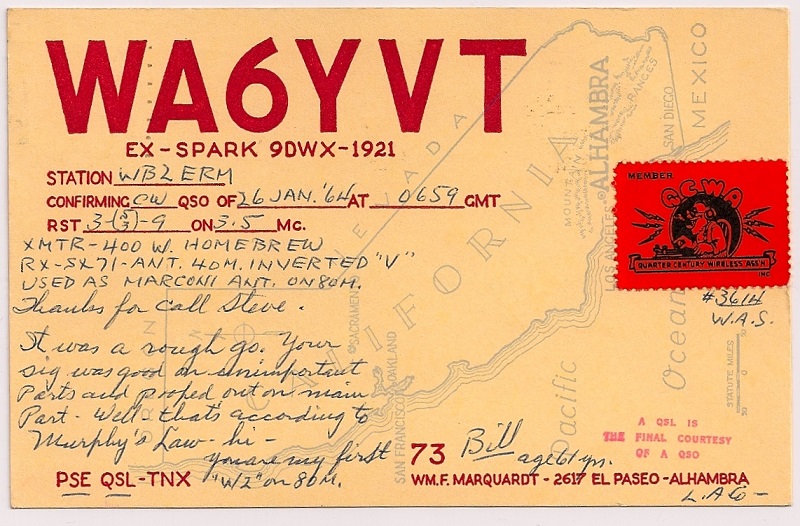 WA6YVT - William F. 'Bill' Marquardt