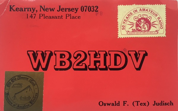 WB2HDV - Oswald F. 'Tex' Judisch