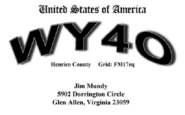 WY4O - James 'Jim' Mundy WY4O - James 'Jim' Mundy