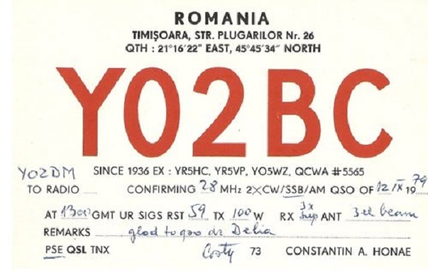 YO2BC - Constantin Honae YO2BC - Constantin Honae